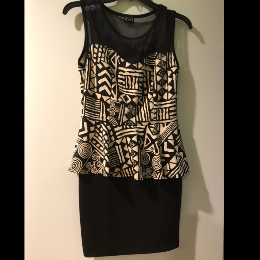 Geometric peplum dress
